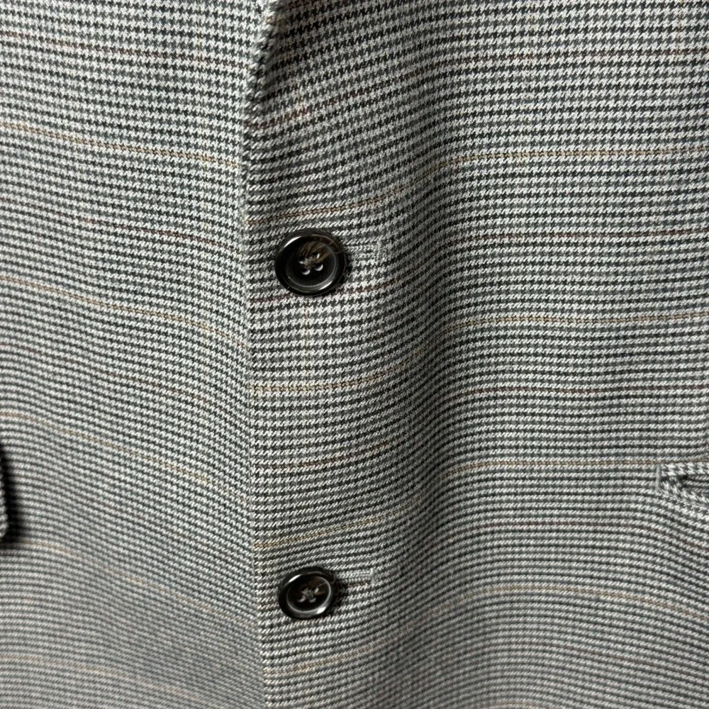 Lauren Ralph Lauren Sport Coat Mens 42R Grey Houndstooth Two Button Blazer